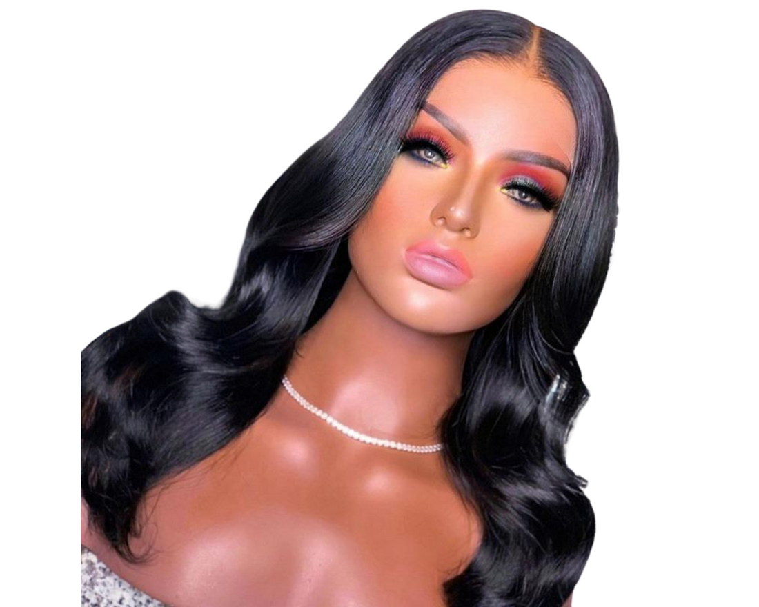 180% Density Full 4x4 Closure Wig Transparent Lace Front Body Wave Human hair